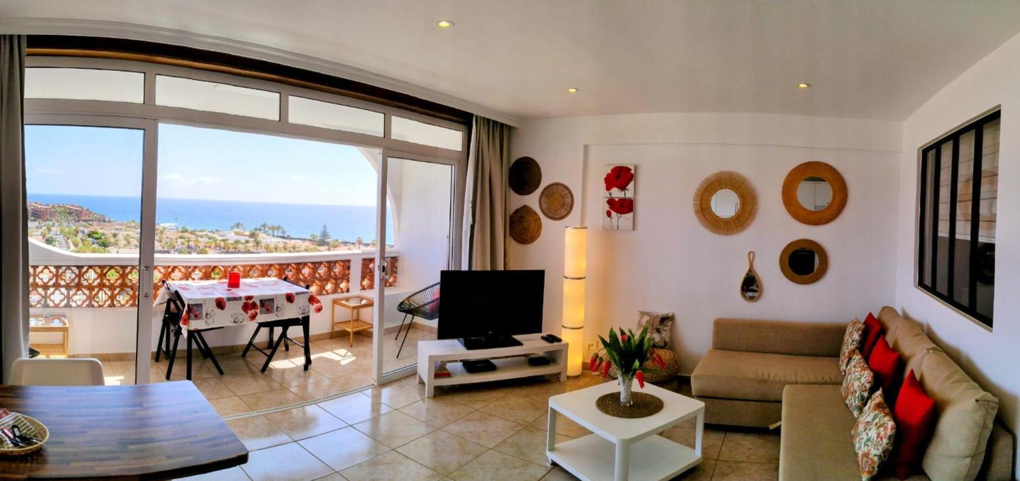 Palm-Mar Appartement Celeste 250M De L'Ocean Vue Mer Panoramique Bagian luar foto
